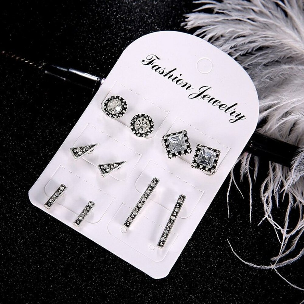 💎✨ Geometric Earring Set - Picture 3 of 4